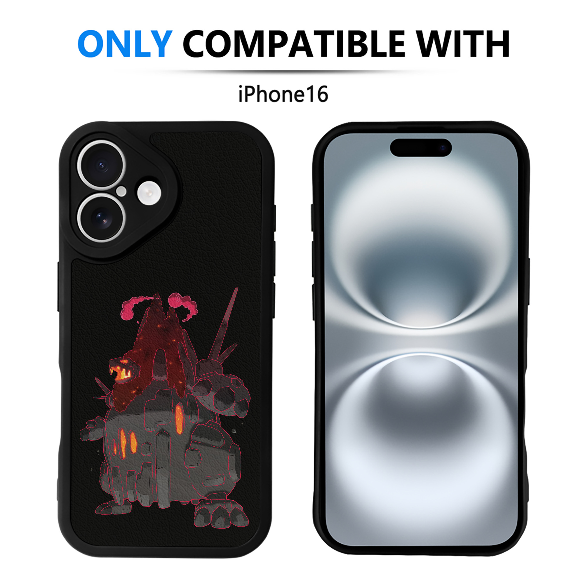 （画像用） ポケットモンスター Pokémon 【iPhone 16シリーズ対応】シリコンスマホケース（レザー調） 材質：シリコン